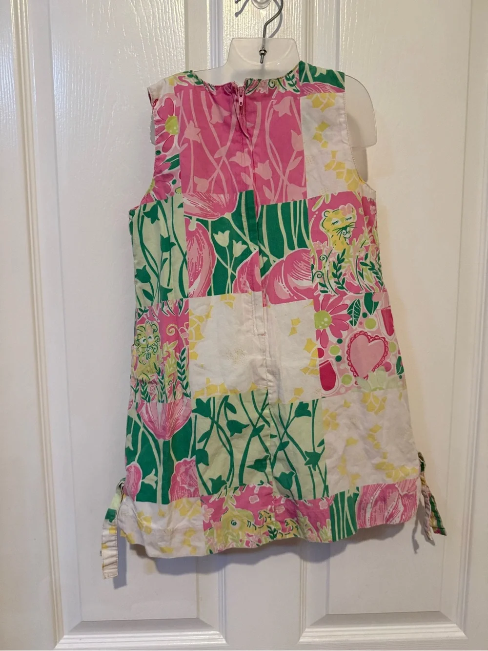 Lilly Pulitzer Girls Patchwork Floral Dress Size 5 Cotton